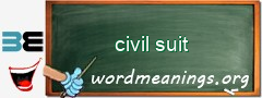 WordMeaning blackboard for civil suit